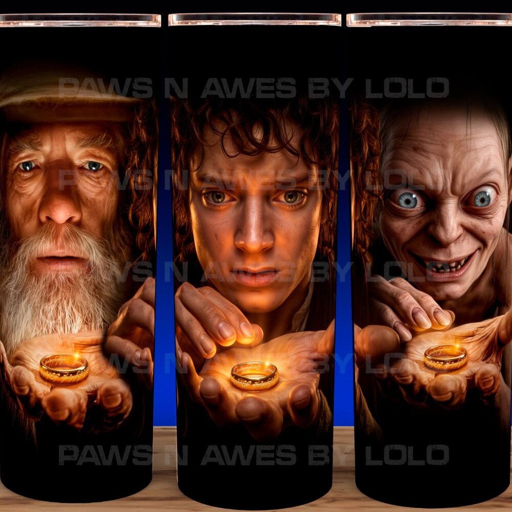Frodo - Gollum - Gandalf with Ring - Lord of the Rings Cup Mug Tumbler
